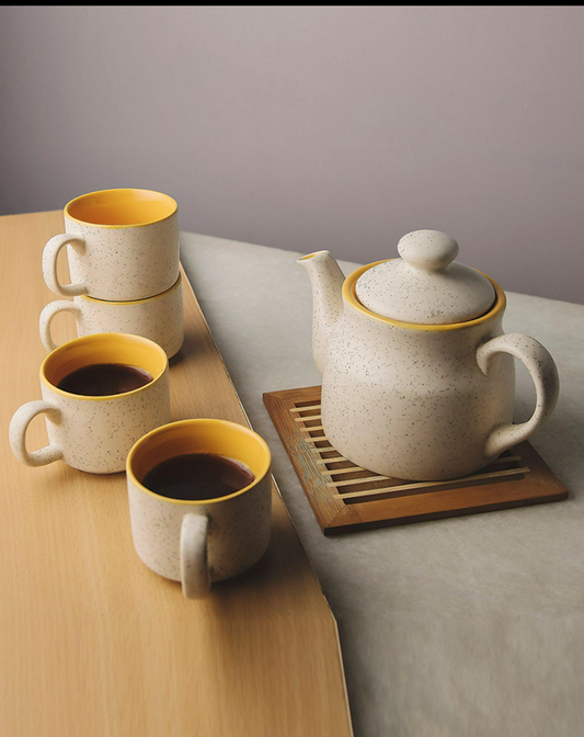 Ceramic Teacup & Saucer Set